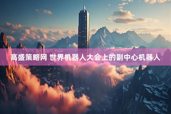 高盛策略网 世界机器人大会上的副中心机器人